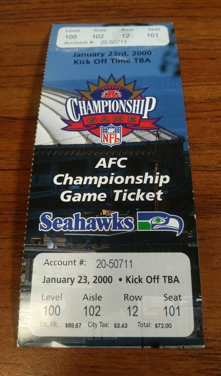 廃刊　football fans guide 2000/2001 2000 NFL AFC Championship Game Phantom Ticket Stub Jan.23