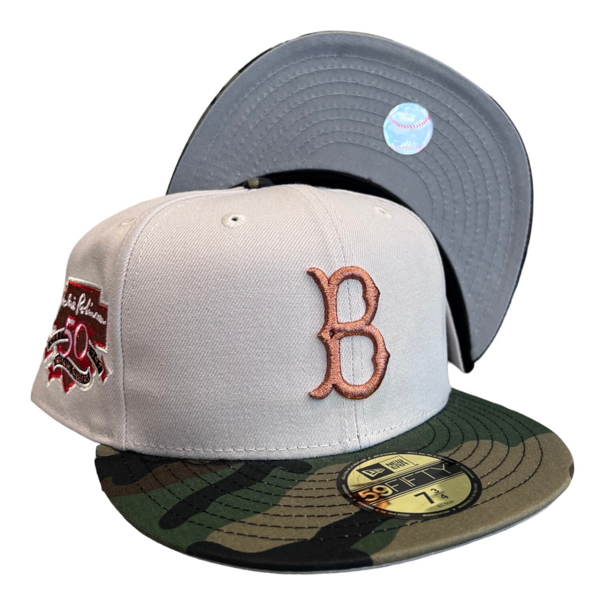 【海外限定】NEW ERA 59FIFTY Los Angeles Dodgers Stone/Black Men's Los Angeles Dodgers New Era Stone/Black Chrome 59FIFTY