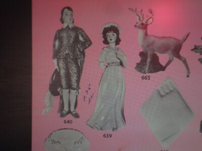 Ceramic Slip Cast Mold RARE Lg. Pinkie Statue /Lamp 17 1/2''  3 Molds Holland 639