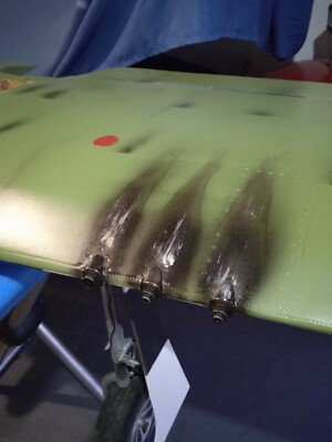 RC airplane  P-51D & P-40E machine guns ports