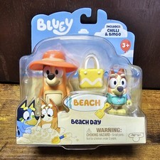 Bluey Beach Chilli  Bingo "Beach Day" Figurine Toy Set - Brand New