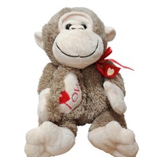 DanDee Collector s Choice Monkey Plush Stuffed Animal Red Heart Love Toy 10"
