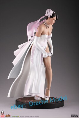 Sideshow × PCS 1:4 Wedding Chun-Li white ver. 15.5in Collectibles Statue Model