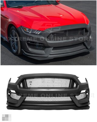 For 15-17 Ford Mustang | GT350R Style Polypropylene Full Conversion Front Bumper