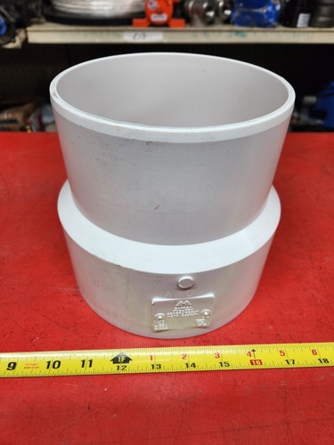 Multi Fittings Corporation 340728 6" Spigot x Hub Schedule 40 PVC Adapter New