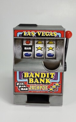 Vegas Bandit スロットマシン Vintage Las Vegas Bandit Bank Jackpot Coin Bank Slot Machine Works