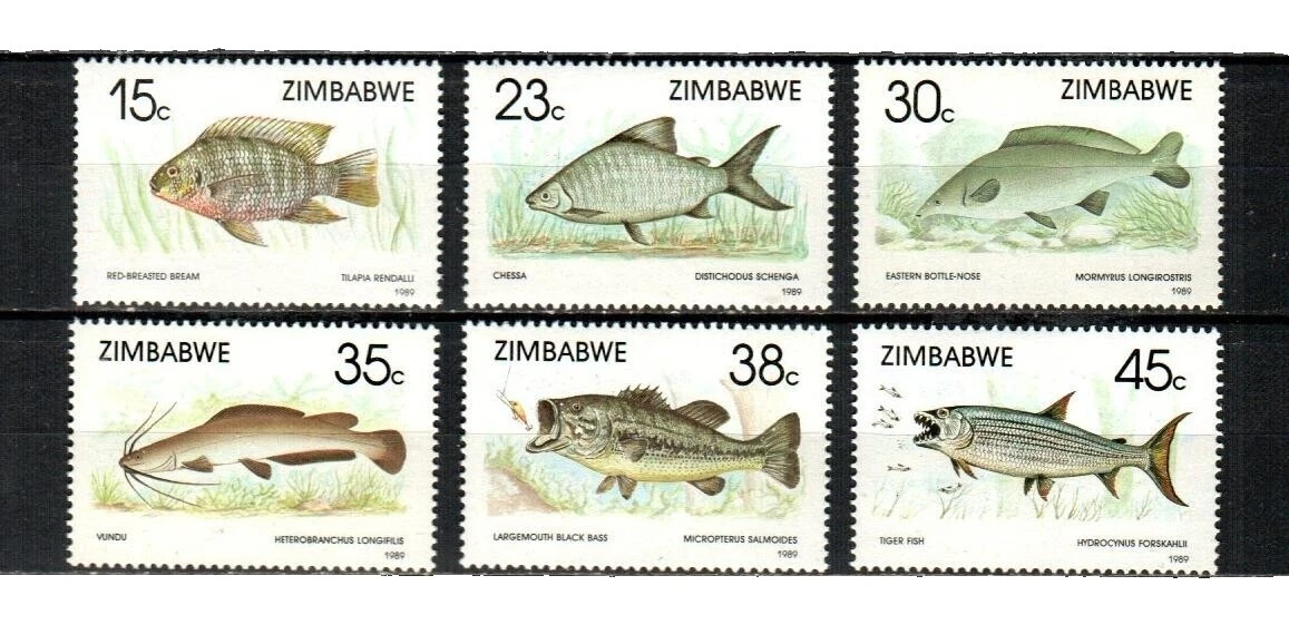 Fish Zimbabwean Stamps (1965-Now)