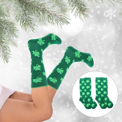 St. Patrick’s Day Kniestrümpfe – 2 Paar Grüne Shamrock-Strümpfe Für Partys