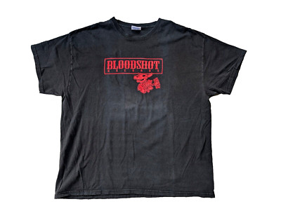 Vintage Bloodshot Records Shirt Mens XXL Black Hanes Heavyweight Chicago