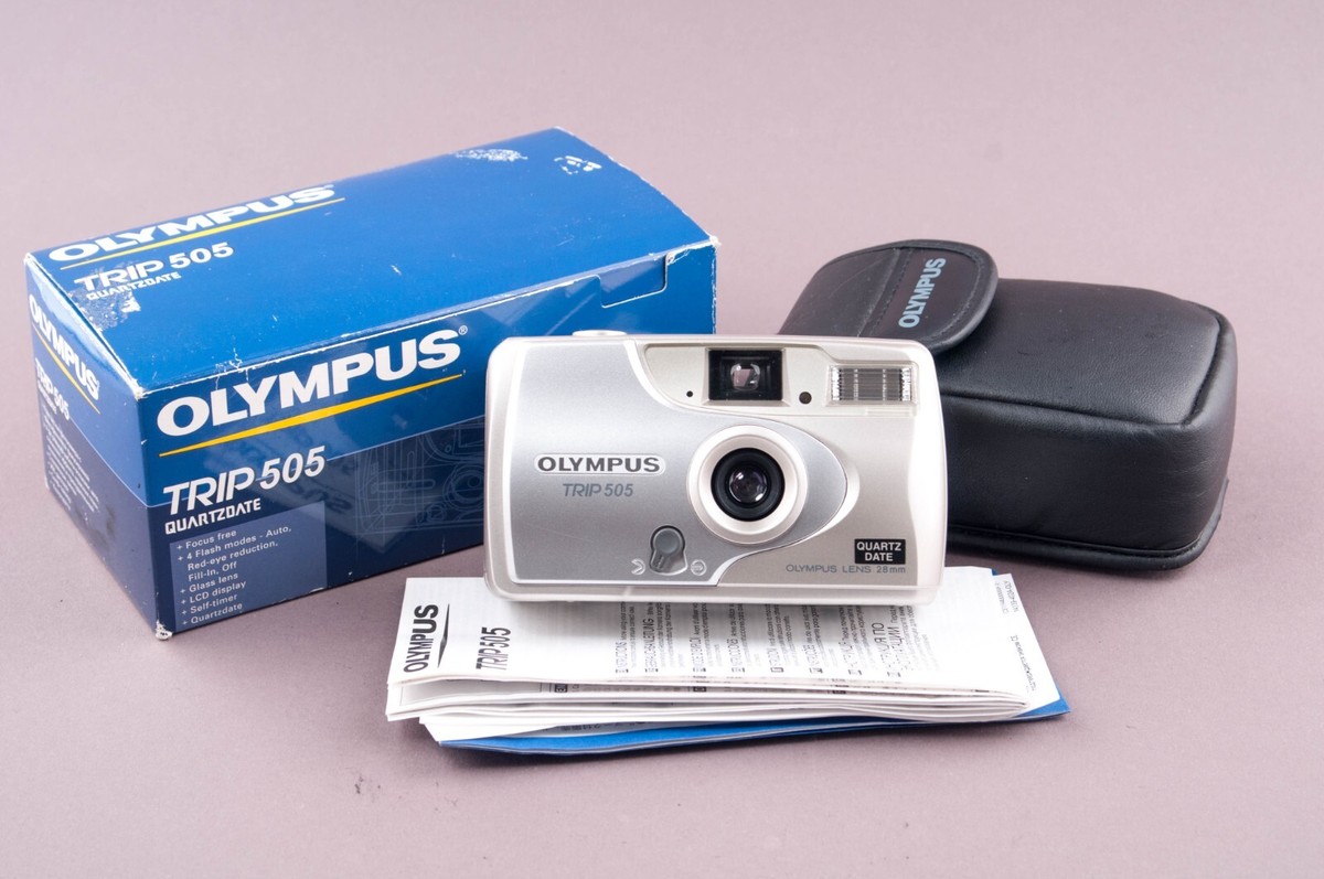 Olympus Trip 505 Quartz Date 35mm Point&Shoot Film Camera BOX | eBay