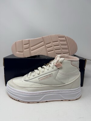 Reebok Club Classic Geo Mid Platform Chalk Pink Ivory 100034288 Women Sizes