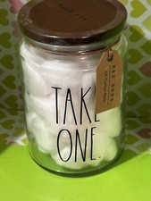 Rae Dunn Clear Canister Jar w/ Lid  60 Cotton Balls NWT