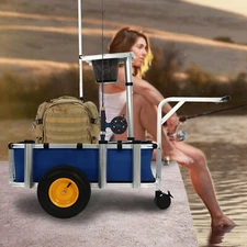 Beach Wagon Detachable Outdoor Fishing Cart with Ample Storage Capacity