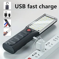 Rechargeable LED COB Work Light Mechanic Flashlight Lamp Magnetic Super Bright