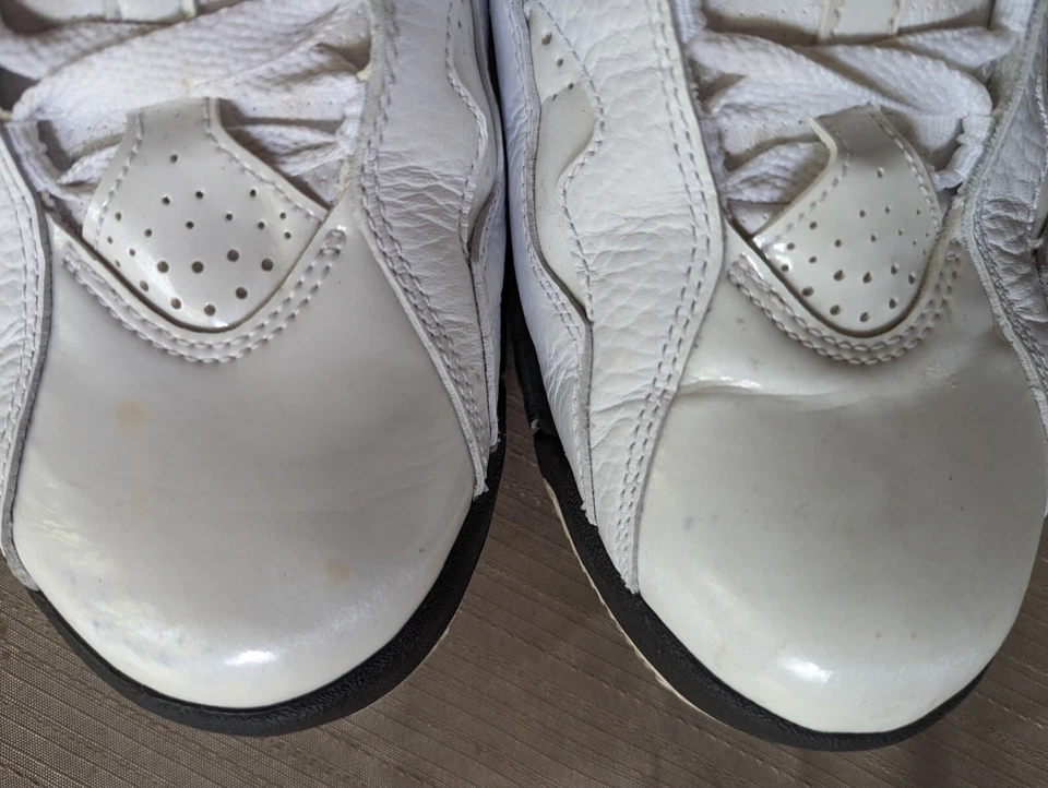 2008 Air Jordan истинный полет 342964-101 ретро туфли белый/фиолетовый размер 11,5 с коробкой - Изображение 3 из 4