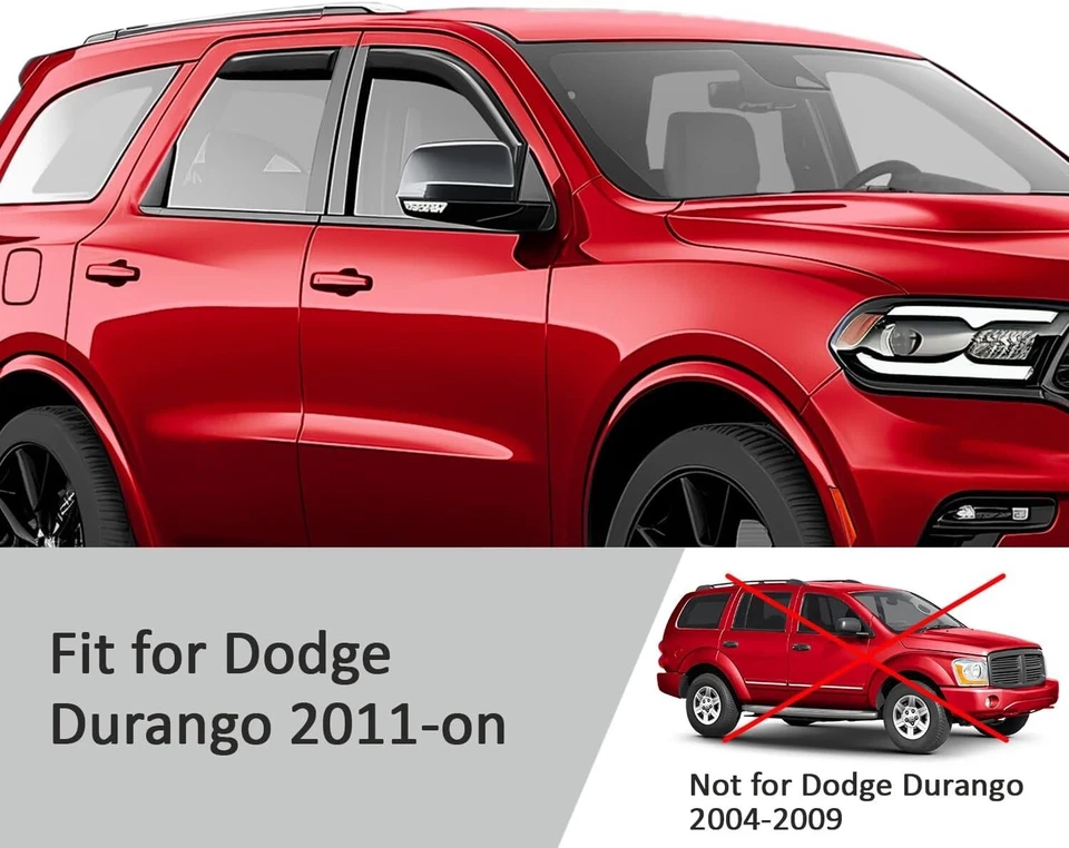 Voron Glass in-Channel Extra Durable Rain Guards for Dodge Durango 2011-2024 - Image 3 of 4