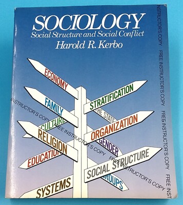 Sociology by Harold R. Kerbo, 1989, First Ed., Free Instructor's Copy ...