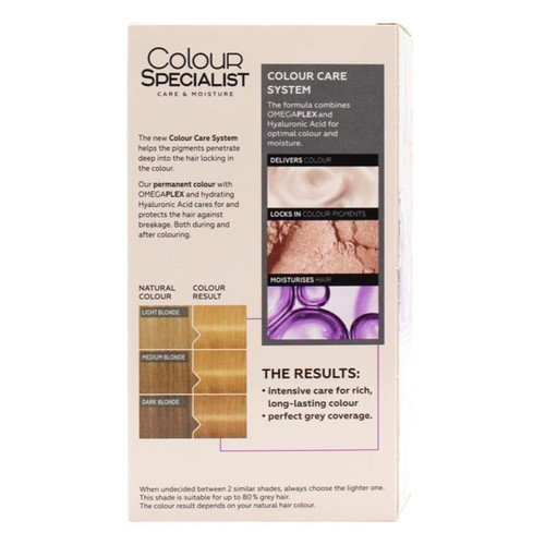 3x Schwarzkopf Colour Specialist Permanent Hair Colour 9-0 Light Natural Blonde - Picture 2 of 7