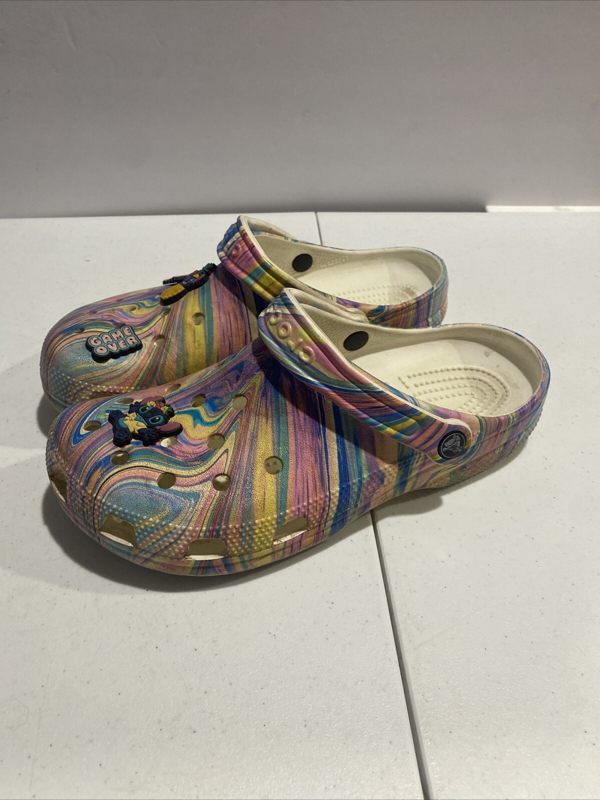 Crocs Clogs Out Of This World II Classic Shoes Tie Dye Men 10 Womens 8-image