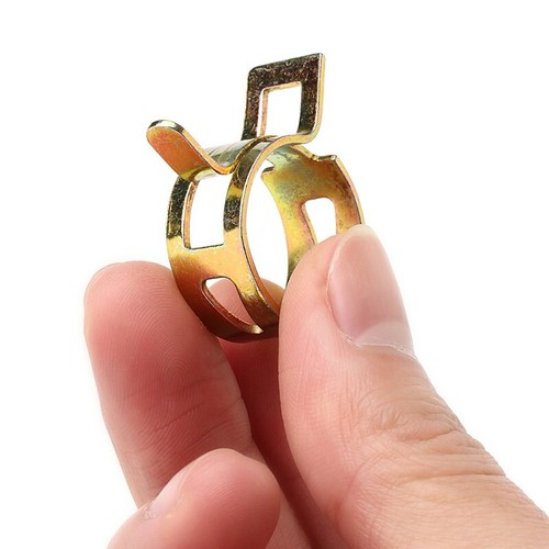 10 Pcs 5mm Mini Spring Clip Fuel Line Hose Water Pipe Air Tube Clamps Fastener - Picture 3 of 12
