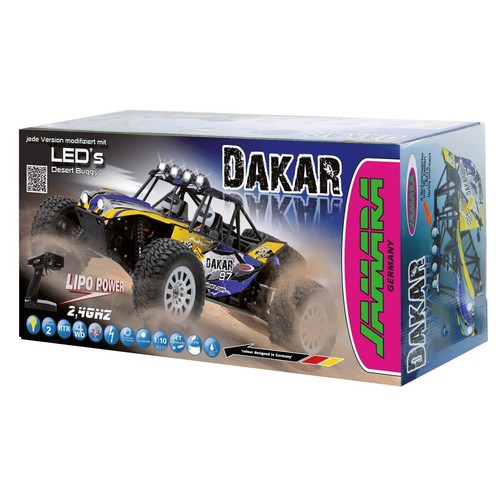Jamara Dakar Desertbuggy 4WD 1:10 NiMh 2,4GHz LED High-Grip Performance Reifen - Bild 2 von 10