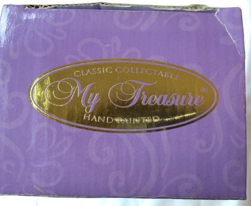 My Treasure's Classic Collectable Jeweled Egg/Trinket Box VINES Soft Pastels - Picture 11 of 12