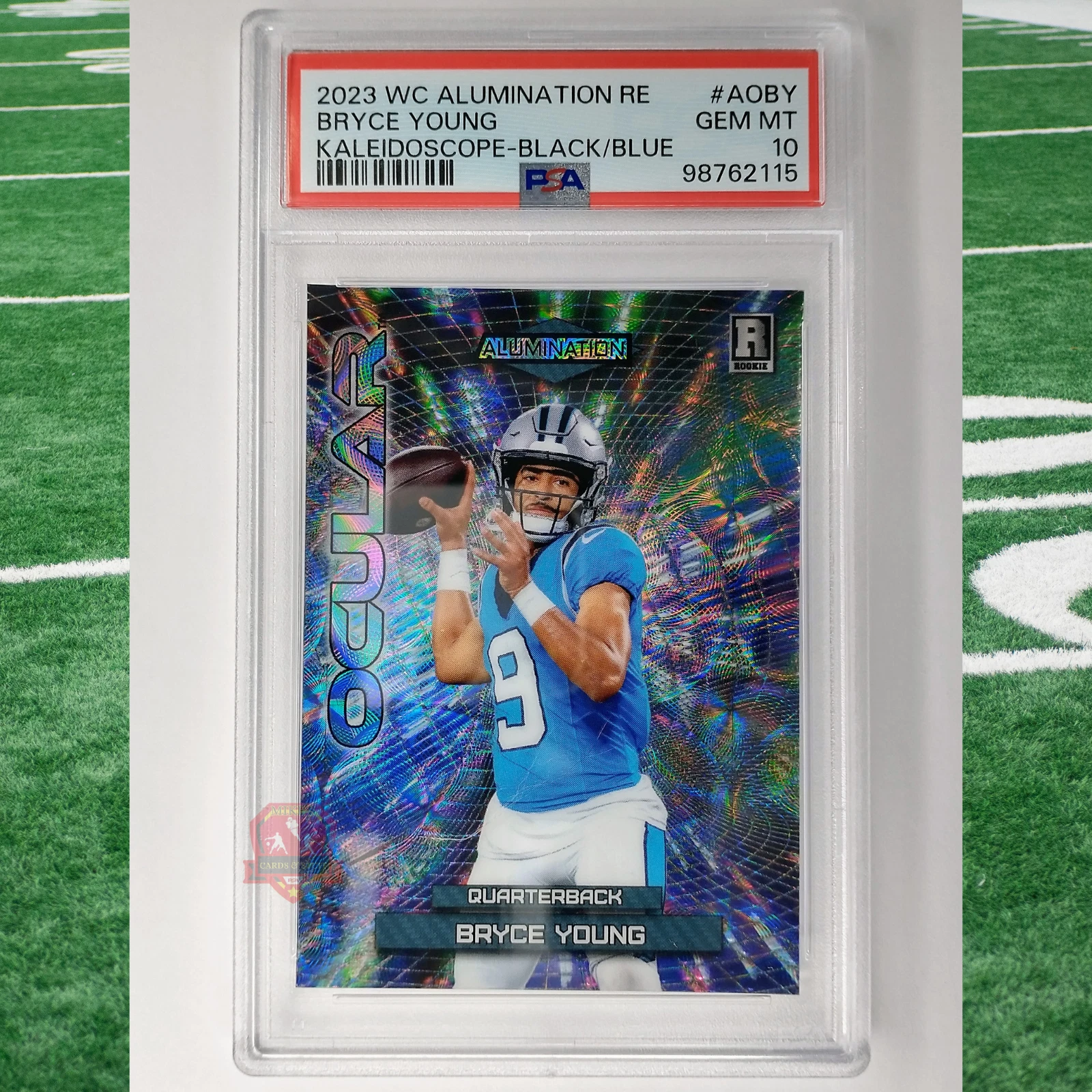 Bryce Young Wild Card Alumination Rookie Edition Ocular #AOBY Kaleidoscope-Black/Blue