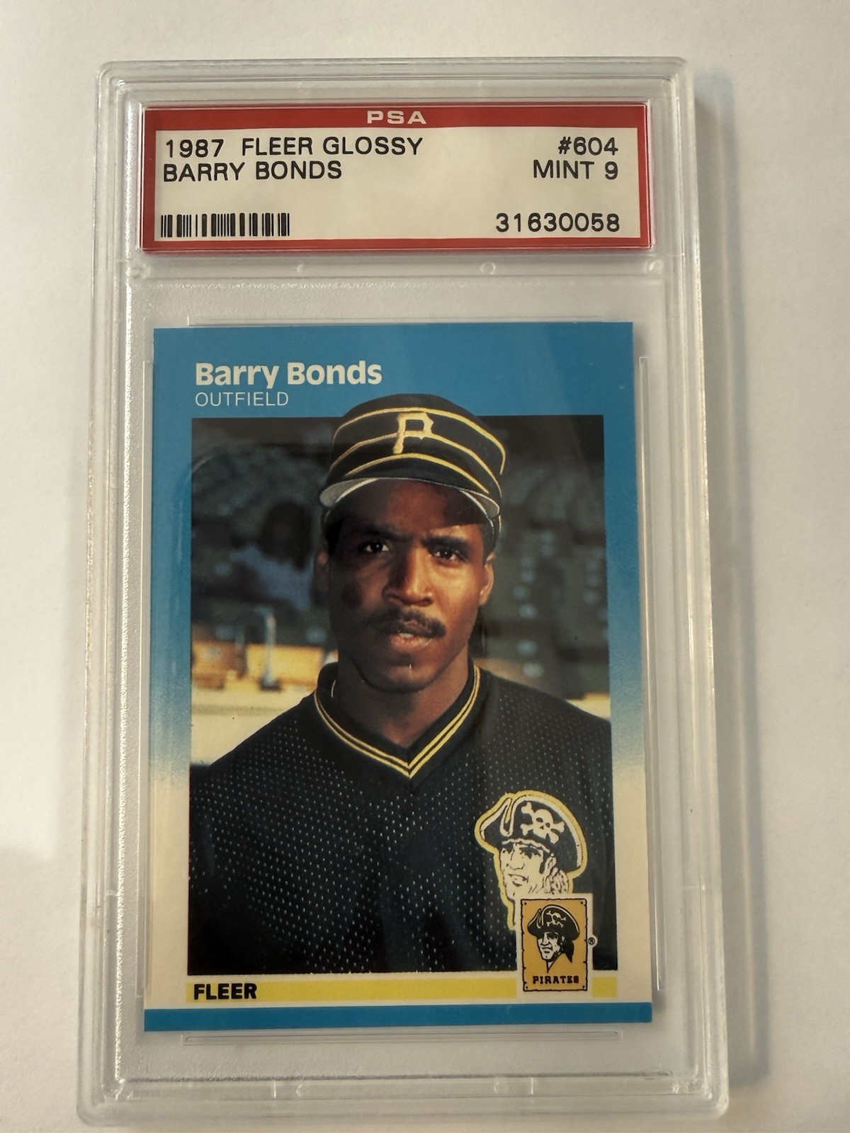 1987 Fleer Glossy barry bonds #604 PSA 9 RC