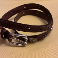 Fossil Brown Leather Silver Concho Belt Women  s Med Vintage