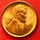 1947-S Lincoln Wheat Cent Penny GEM RD BU From an Original Bank Roll