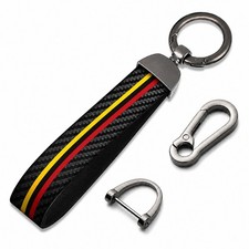 Leather Keychain Fit For Chevrolet Silverado Camaro Traverse Equinox Key Ring