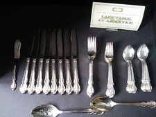 1847 Rogers Bros "Reflection" Silver Plate  Flatware Set 43 Pieces Service For 8