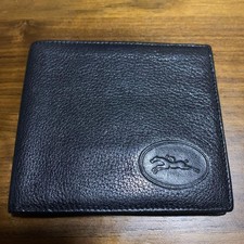 Longchamp Business Bi-Fold Wallet Black Men's