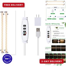 RWNTAO LED Grow Light Strips 13" for Indoor Plants Full Spectrum 3500K