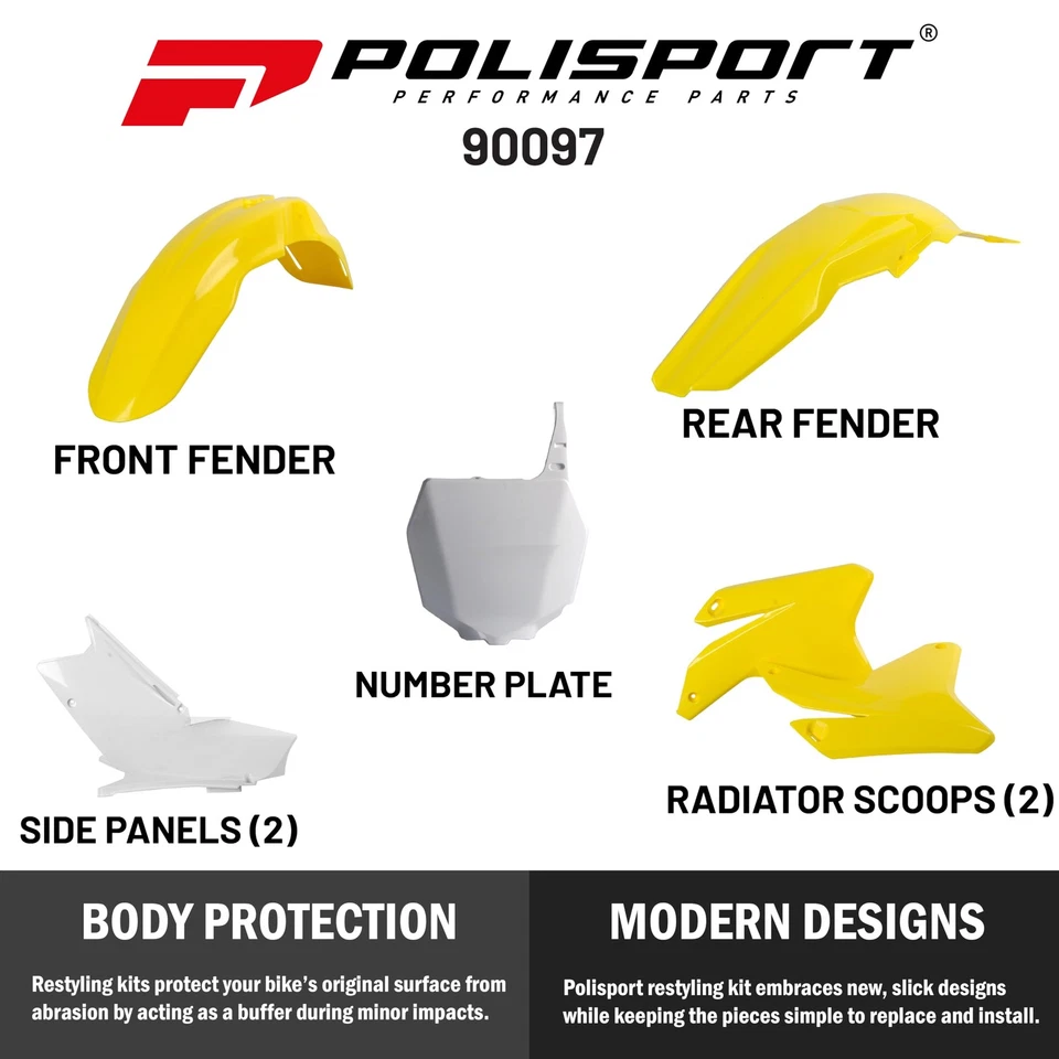 Kit completo de plástico Polisport para Suzuki RMZ450 (2005-2006) OEM Quality Restyling K Foto 3 de 4