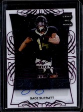 2021 Leaf Trinity Sage Surratt Clear Auto Autograph RC Pink Rookie #/30