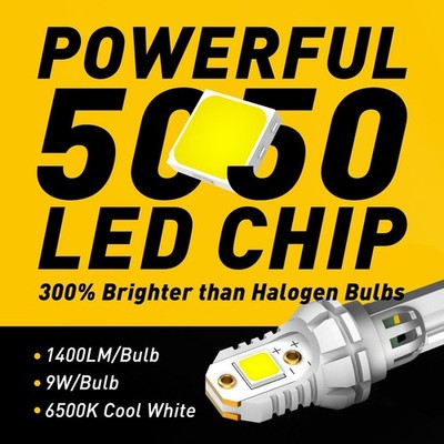 Pair Up LED Back Reverse 912 Light 921 Bulb T15 W16W 906 916 Super White 6000K