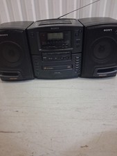 Retro Sony CFD-606 6 Disc CD Player/Tape/Radio Boombox  - Tape deck Tested