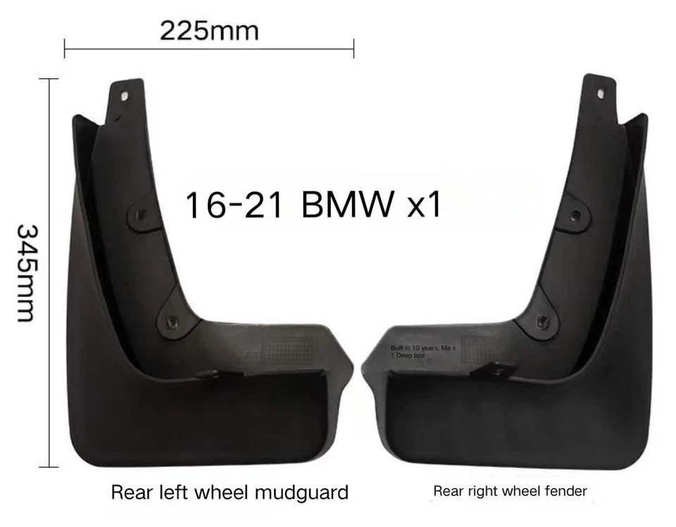 Брызговики для моделей BMW X1 2016-2021 - Изображение 3 из 4