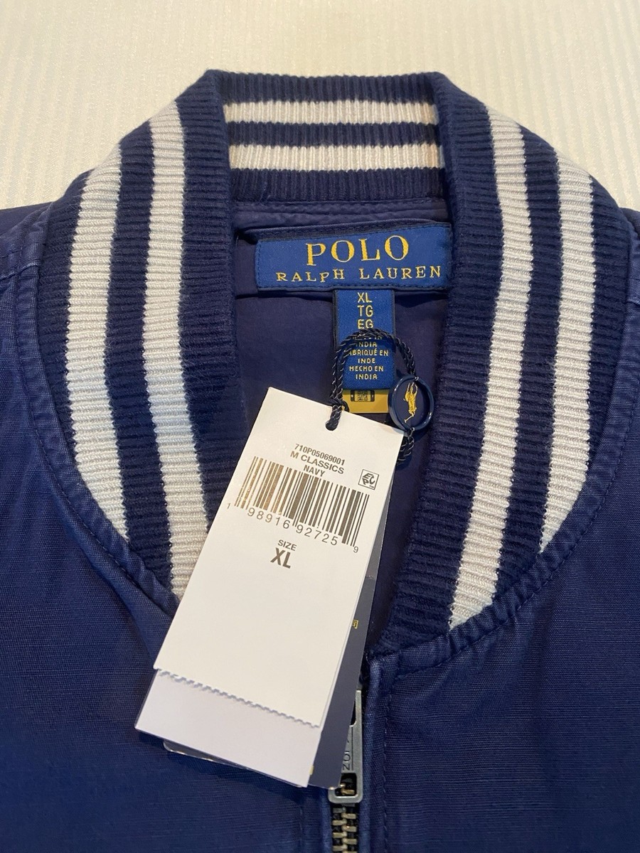 Polo Ralph Lauren Embroidered Canvas Varsity P Patch Track Jacket