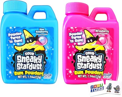 Kidsmania Sneaky Stardust Sour Gum Powder (2 Pack) with 2 Gosutoys Stickers
