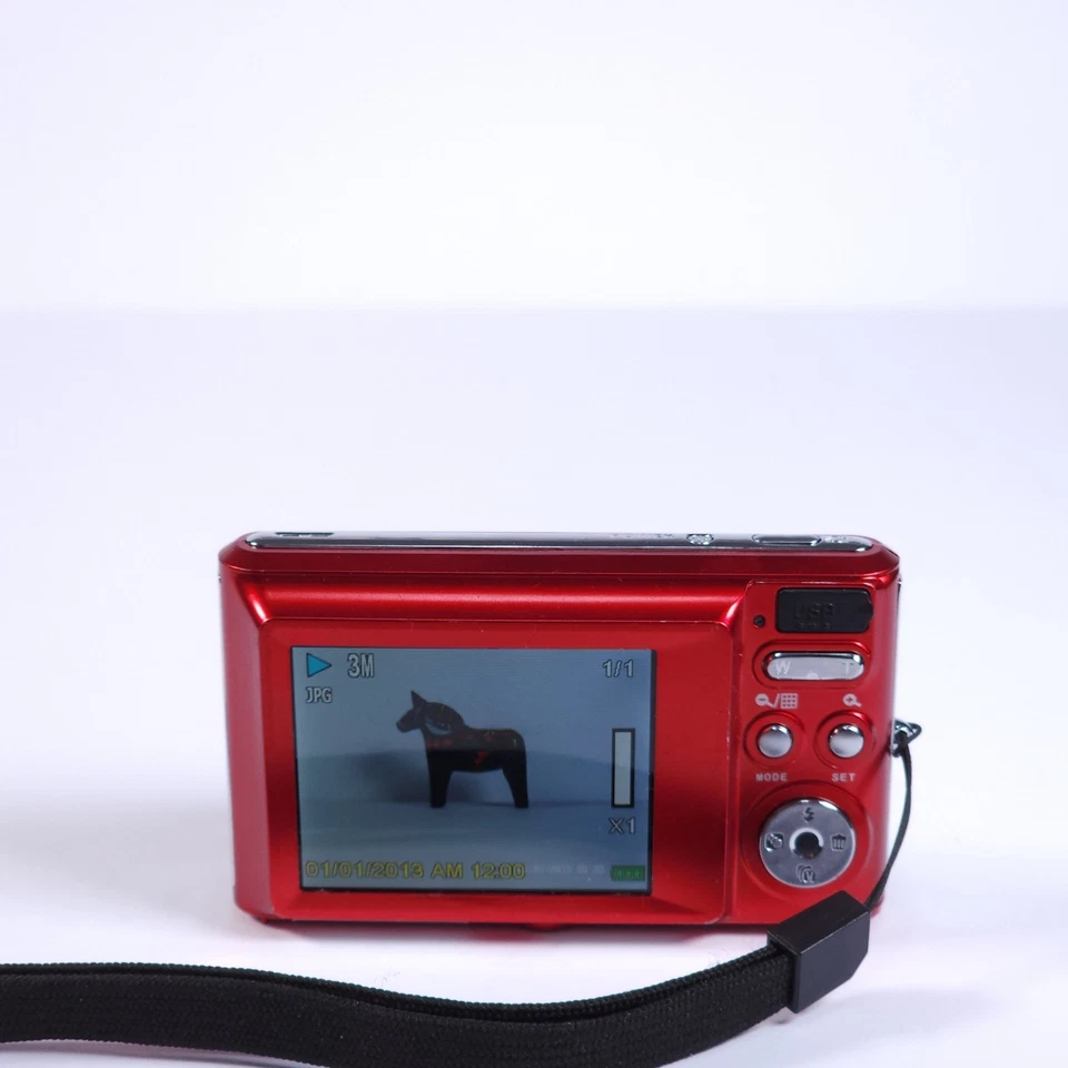 Polaroid Digital Camera iS426 16.0MP Red w/ Battery & Charger Tested - Image 3 of 4