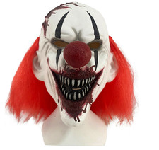 Scary Bloody Clown Latex Mask Halloween Horror Cosplay Costume Props