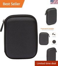 Compact External Drive Case with Lightweight Design and Protective Shell - Black