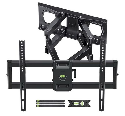 Full Motion TV Wall Mount 37-84'' Black, VESA 200x100-300x200, Tilt Swivel
