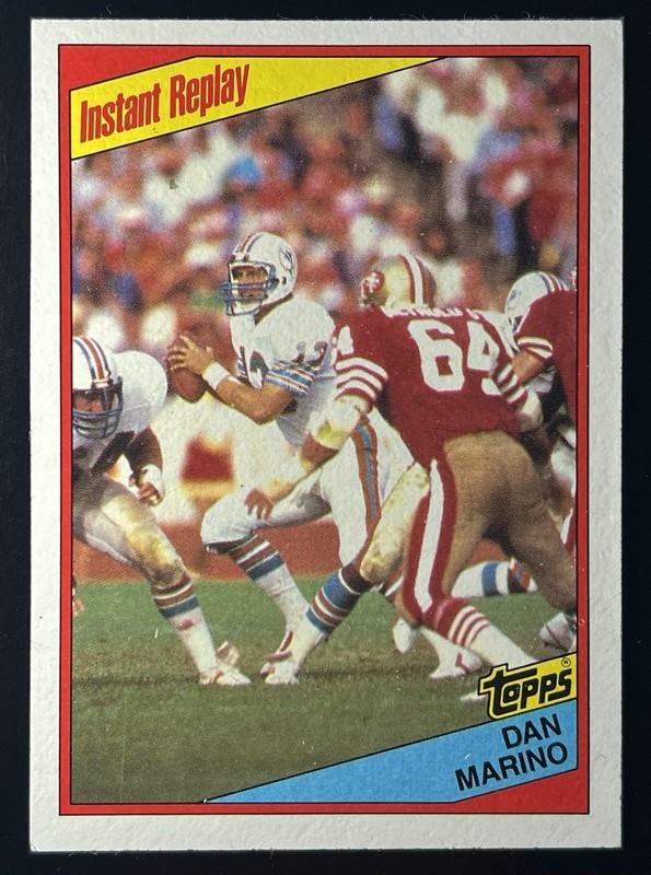1984 Topps football Dan Marino instant replay Rookie card #124