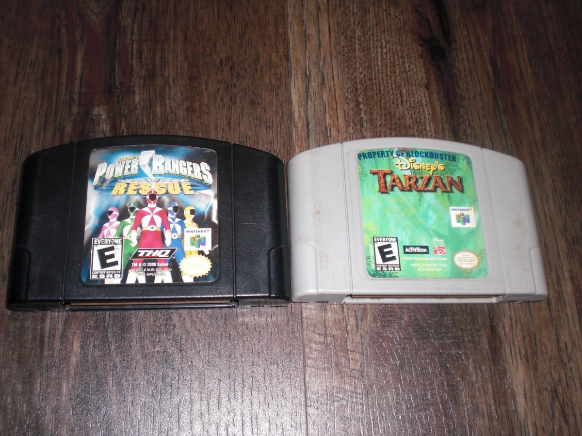 Power Rangers Lightspeed Rescue Disney's Tarzan 4 Nintendo 64 N64