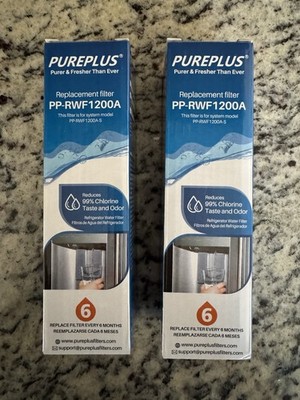 PUREPLUS PP-RWF1200A Refrigerator Water Filter. NEW 2 Pack Brand New Sealed