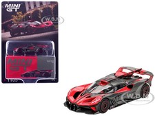 BUGATTI BOLIDE RED & CARBON FIBER 1/64 DIECAST MODEL CAR BY MINI GT MGT01105