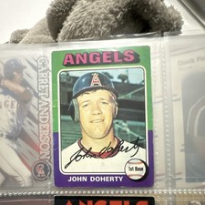 Topps 1975 #524 John Doherty Angels 1st Base Autographed Baseball Card